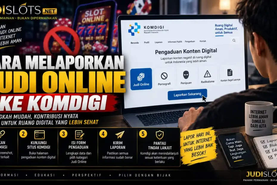 cara melaporkan judi online ke komdigi