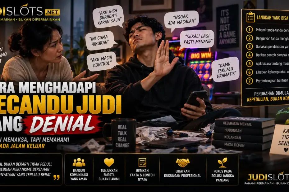 cara menghadapi pecandu judi denial