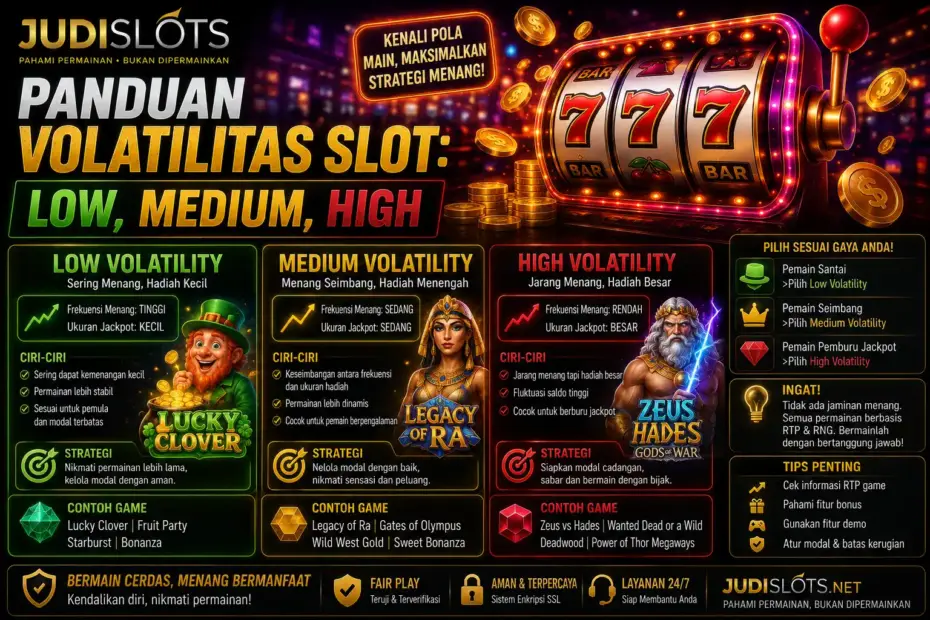 panduan volatilitas slot low medium high