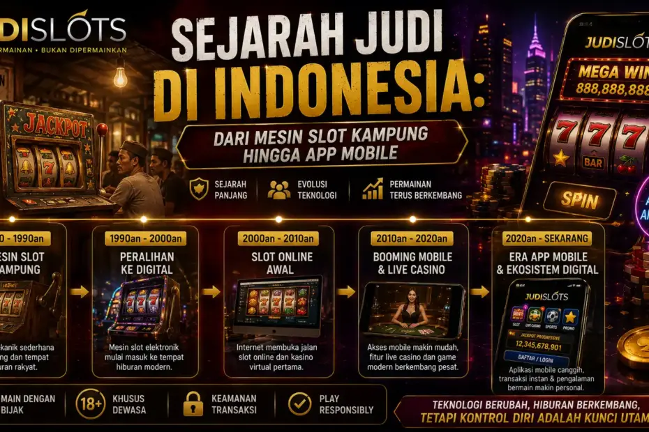 sejarah judi di indonesia dari mesin slot kampung hingga app mobile